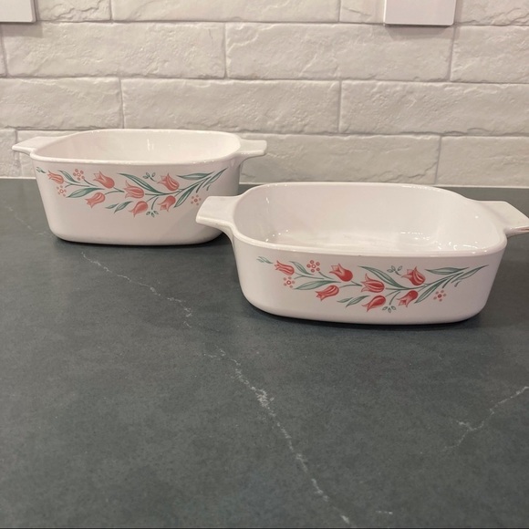 Corningware Rosemarie 1L A-1-B & 1.5L A-15L casserole dish set vintage - Picture 4 of 14